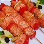 Шашлычки из семги в маринаде