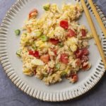 Жареный Рис с Яйцом И Помидорами