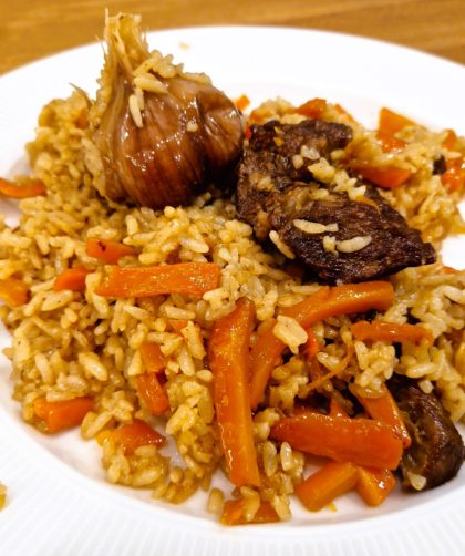 плов с говядиной